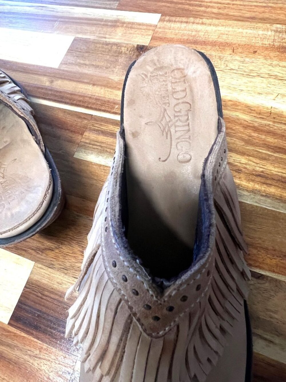 OLD GRINGO mules, size 10.5, leather, fringe, made in Mexico, - Picture 4 of 11